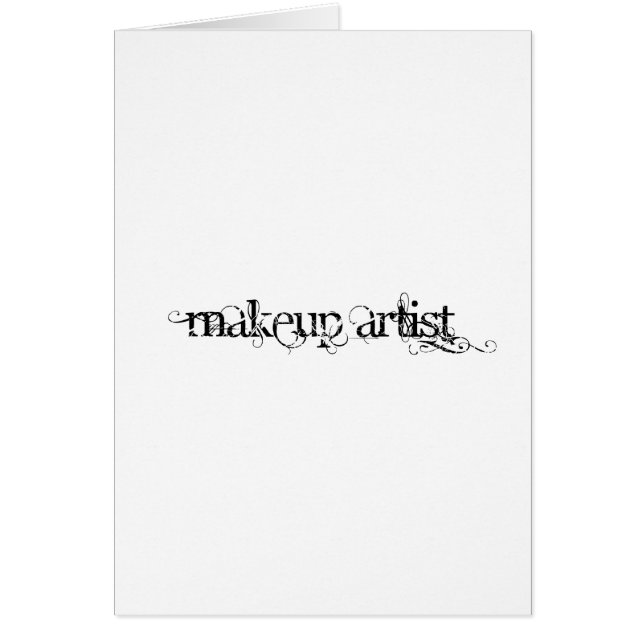 Makeup Artist Hälsningskort (Framsidan)