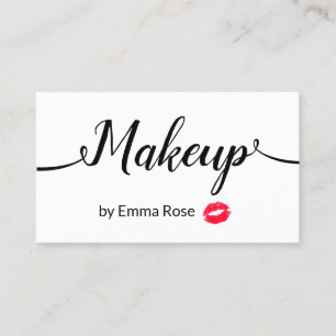 Makeup Artist Handskriftlig Kalligraphy-skript Visitkort