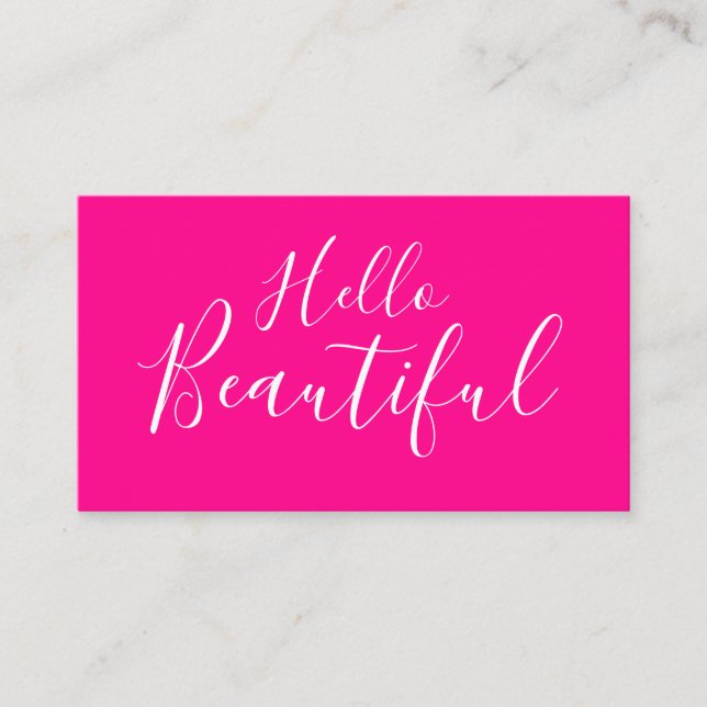 Makeup-artist/hårstilist trendig rosa visitkort (Framsida)