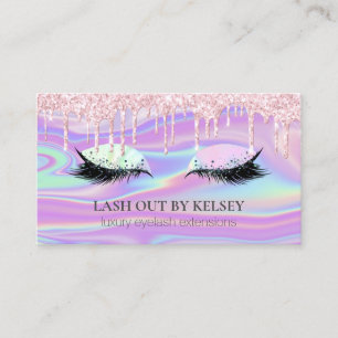 Makeup Artist HoloGraph Lash Rosa Glitter Drift Visitkort