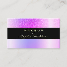Makeup Artist Iridescent Ombre Trendig Glitter Visitkort