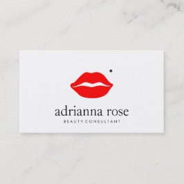 Makeup Artist Kissing Läppar med skönhetsmärke Visitkort
