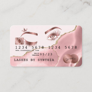Makeup artist Kredit Card Stylt lash wink Ögon Visitkort