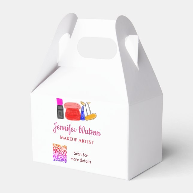 Makeup-artist lägga till namn webbplats e-post mob presentaskar (Framsidan Sidan)