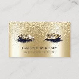 Makeup Artist Lash 14k Guld Ombre Glitter Dust Visitkort