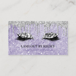 Makeup Artist Lash Amethyst Marble Glitter Drives Visitkort