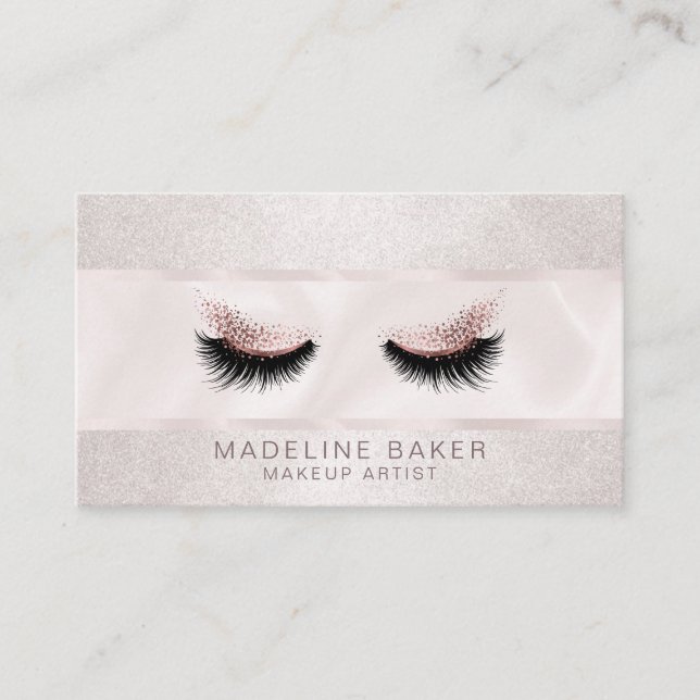 Makeup Artist Lash Beauty Ögon Cosmetics Visitkort (Framsida)