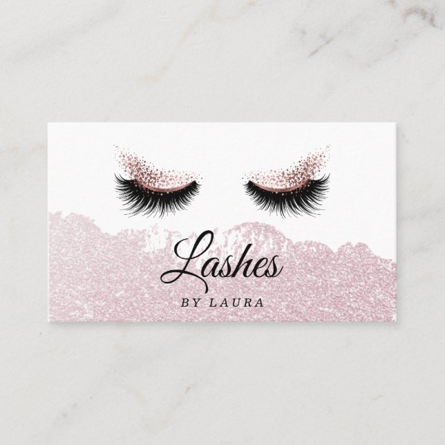 Makeup Artist Lash Beauty Salon Ögon Cosmetics Visitkort (Framsida)