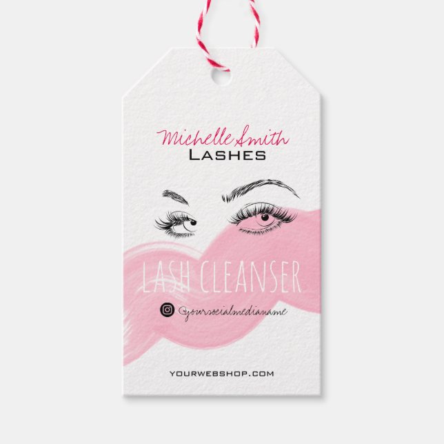 Makeup Artist Lash Brow Black Rosa Lash Cleanser Presentetikett (Framsidan)