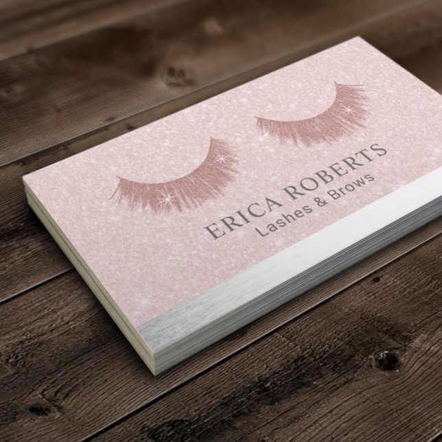 Makeup Artist Lash & Brow Salon  Ro Guld Visitkort (Skapare uppladdad)