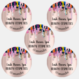 Makeup Artist Lash Brows Anpassningsbar Logotyp Na Klistermärke