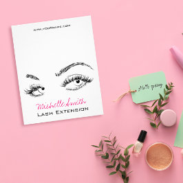 Makeup Artist Lash Brows Black and White Simple Flygblad