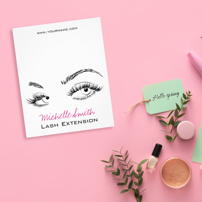 Makeup Artist Lash Brows Black and White Simple Flygblad (Skapare uppladdad)