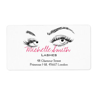 Makeup Artist Lash Brows Black and White Simple Fraktsedel