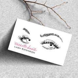 Makeup Artist Lash Brows Black White Qr Code Visitkort