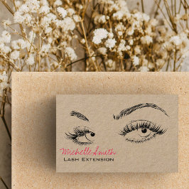 Makeup Artist Lash Brows Black White Qr Code Visitkort