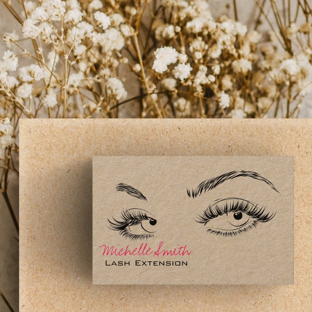 Makeup Artist Lash Brows Black White Qr Code Visitkort (Skapare uppladdad)