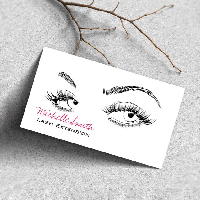 Makeup Artist Lash Brows Black White Qr Code Visitkort (Skapare uppladdad)