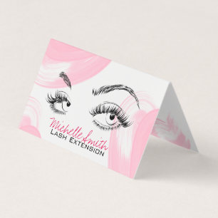Makeup Artist Lash Brows Rosa avtalskort Visitkort