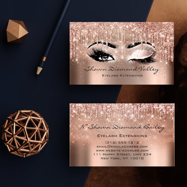 Makeup Artist Lash Dricks ÖPPNA ÖGA CLOSED VIP Visitkort (Skapare uppladdad)
