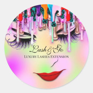 Makeup Artist Lash Extension Beauty Online Drifts Runt Klistermärke