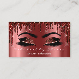 Makeup Artist Lash Extension Glitter Dricks Burgun Visitkort