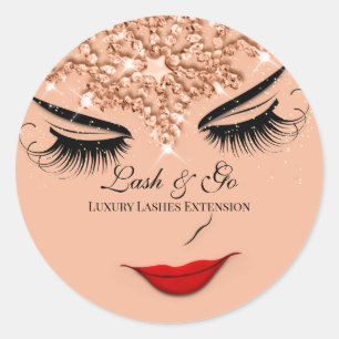 Makeup Artist Lash Extension Lip Princess Ro Runt Klistermärke