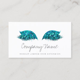 Makeup Artist Lash Extension Ocean White Blue Tidsbeställning Kort