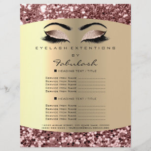 Makeup Artist Lash Extension Ro Guld Flyer Pris