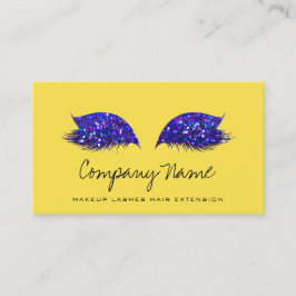 Makeup Artist Lash Extension, Royal Blue Gult Tidsbeställning Kort