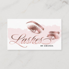 Makeup artist Lash Eyebrow Lash Marble Ro Guld Visitkort