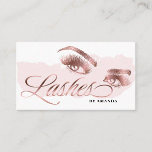 Makeup artist Lash Eyebrow Lash Marble Ro Guld Visitkort