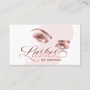 Makeup artist Lash Eyebrow Lash Ro Guld Visitkort