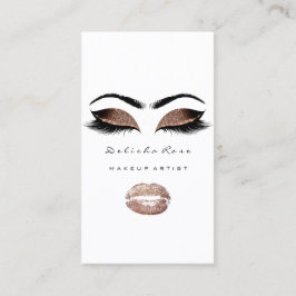 Makeup Artist Lash Glitter Eyebrows Kaffe Läppar Visitkort
