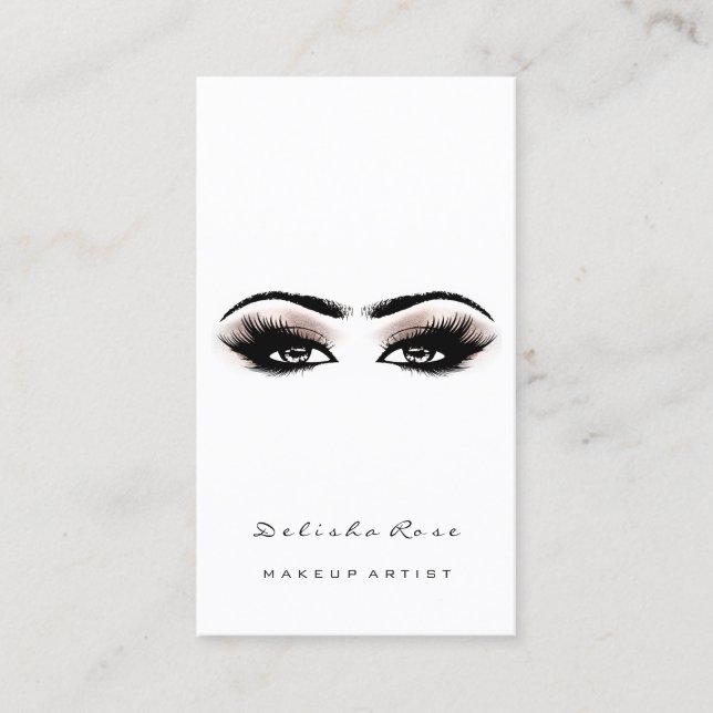 Makeup Artist Lash Glitter Eyebrows Ro Öga Visitkort (Framsida)