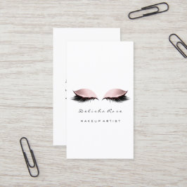 Makeup Artist Lash Glitter Pastel Rosa Öga Visitkort