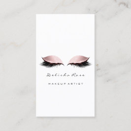 Makeup Artist Lash Glitter Pastel Rosa Öga Visitkort