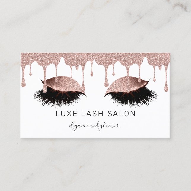 Makeup Artist Lash Glitter Visitkort (Framsida)