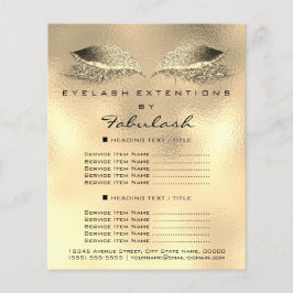 Makeup Artist Lash Golden Flyer 1 Page Pris