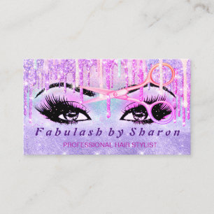 Makeup Artist Lash Holograph Unicorn Rosa Sisses Visitkort