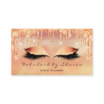 Makeup Artist Lash Öga Glitter Drips Coral Metall