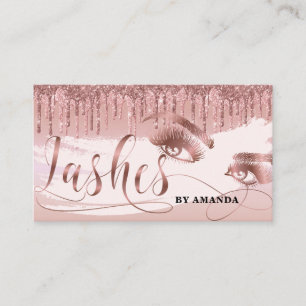 Makeup-artist Lash Öga Lash Dripping Ro Guld Visitkort