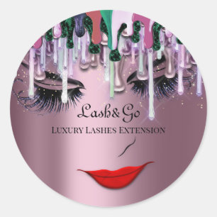 Makeup Artist Lash Product Drives Red Lip Smoky Runt Klistermärke