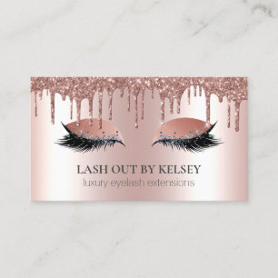 Makeup Artist Lash Ro Guld, Glitter Visitkort