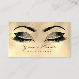 Makeup Artist Lash Sepia Guld avtalskort Tidsbeställning Kort
