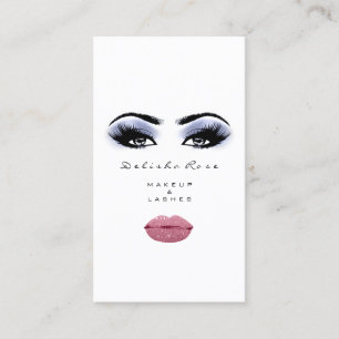 Makeup Artist Lash Smoky Blue Ro Läppar Kiss Visitkort