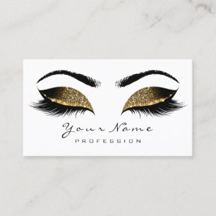 Makeup Artist Lash White Guld-avtalskort Tidsbeställning Kort