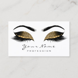 Makeup Artist Lash White Guld-avtalskort Tidsbeställning Kort