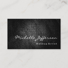 Makeup Artist Leather Background Minimalist Modern Visitkort
