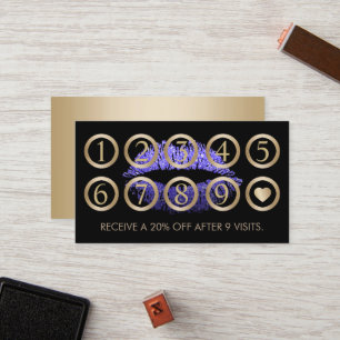 Makeup Artist Lila Glitter Läppar Salon Loyalty Lojalitetskort